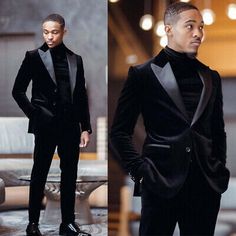 Velvet Jacket Mens Wedding, Black Man Tuxedo, Casino Suit Men, Plus Size Tuxedo Men, Velvet Groomsmen Attire, Charcoal Tuxedo Wedding, Mascarade Party Outfit Men, Designer Suits For Men Wedding, Black Kurta Men