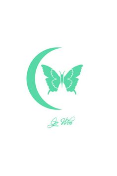 a butterfly sitting on top of a crescent with the word la vie written below it