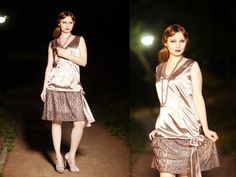 Plus Size 20s Flapper Great Gatsby Silver Art Deco Charleston Downton Abbey Bridesmaid Wedding Dress 20s Wedding Dress, Flapper Wedding Dresses, Bridesmaid Wedding Dress, Gatsby Wedding Dress, Drop Waist Wedding Dress, Bride Dressing Gown, Flapper Wedding, Charleston Dress, 20s Dresses