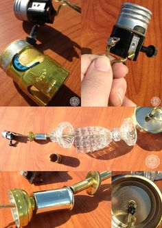 an assortment of different types of door knobs and locks on a wooden table top