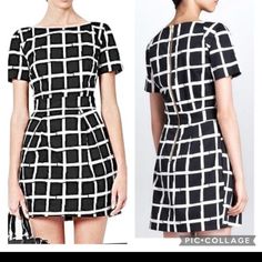 Questions? Leave A Comment Below! French Connection Dress, Window Pane, French Connection, Colorful Dresses, Women's Dress, Black White, Mini Dress, Womens Dresses, Black And White