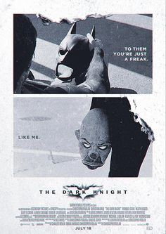 an advertisement for the dark knight movie with two images of batman and catwomans