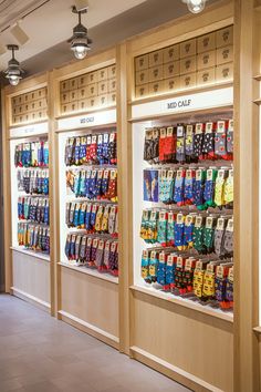 a display case filled with lots of different types of food