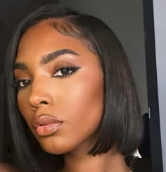 Hairstyle Natural Hair, Natural Hair Blowout, Girly Tingz, Straightening Natural Hair, Full Coverage Makeup, Straight Hairstyle, Cute Box Braids