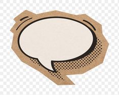 a piece of cardboard with a speech bubble on it, transparent background png clipart