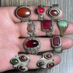 Great Deal Sale 10 Rings Ancient Near Eastern Old Brass Rare Rings With Stones And Glass Inserts, Beautiful Gift Rings, Afghans Vintage Ring *Shipping Method and delivery Time* 1=We accept payment only from PayPal 2= we ship worldwide within 2 business days after receiving clear payments and It takes 2 weeks to arrive to the destination and to some countries it takes 4 weeks to artive 3= We ship All our itmes From Thailand with Providing Traking Numers So You can Control the Process Of the Shipm Bulky Rings, Rare Rings, Rings With Stones, Classy Jewelry, Funky Jewelry, Jewelry Outfit, Vintage Ring, Pretty Jewellery, Cute Jewelry