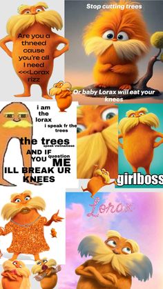 the lorax is one of the most famous cartoon characters