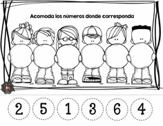 an activity sheet for children to learn numbers in spanish