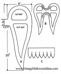 an image of a pair of scissors with measurements for each blade and the other side cut out