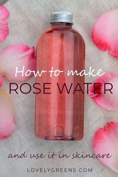 Make Rose Water, Rose Skincare, Fresh Rose Petals, Rose Water Toner, How To Make Rose, Natural Toner, Diy Lotion, Homemade Lotion, Dark Rose