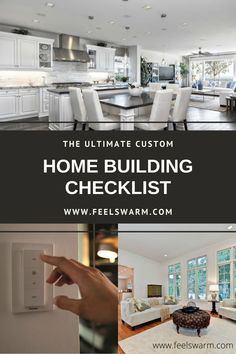 The Ultimate Custom Home Building Checklist Building A Custom Home Checklist, New House Construction Checklist, Tips To Building Your Own House, Kitchen Design Checklist, Stick Built Homes Floor Plans, Building A New Home Checklist Free Printable, Building A New Home Ideas, Building Checklist House