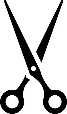 a pair of black scissors on a white background