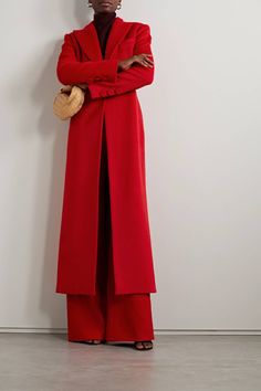 Carla Rockmore, Red Coat Outfit, Love Tiktok, Sergio Hudson, 2022 Fashion Trends, Look Formal, Long Coat Jacket, Tiktok Fashion, Garment Industry