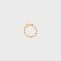 TRIOMPHE ASYMMETRIC RING IN BRASS WITH GOLD FINISH - GOLD | CELINE Celine Ring, Celine Logo, Ring Aesthetic, Celine Triomphe, Fragrance Bottle, Grad Gifts, New Fragrances, Luxury Handbags, On Shoes