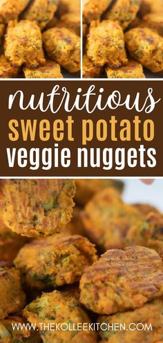 sweet potato veggie nuggies with text overlay