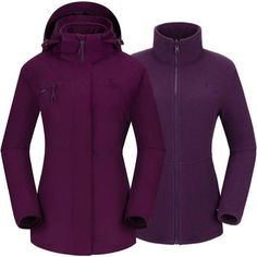 Multifunctional 3 In 1 Ski Coatin One Fell Swoop, You Get A Standalone Waterproof Shell, Insulating Midlayer, Andput Togetheran Insulated Ski Jacket. Perfect For Skiing In Mild Temperatures Or On Sunny Days. The Outer Shell Is Very Weatherproof And Windproof, And It Works Seamlessly To Keep The Elements Out.This Winter Jacket For Women Provides Maximum Comfiness Without Impeding Your Movement. Ultimate Winproof & Waterpoofthe Outer Shell Is Made From Premium 228 Taslan Waterproof Fabric, It Is D Northface Parka, Snowboarding Jackets, North Face Hyvent Jacket, Vintage Ski Jacket, Womens Ski, Black Winter Jacket, Down Winter Coats, Snow Coat, North Face Coat