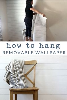 how to hang a removable wallpaper