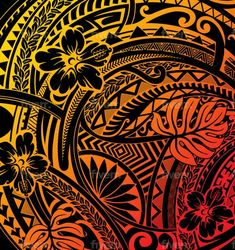 tattoo design with ethnic ornament or animal One Color Tattoo, Moto Logo Design, Sleeve Drawing, Floral Print Background, Hawaiian Print Fabric, Hibiscus Tattoo, Maori Patterns, Polynesian Art, Iphone Wallpaper Landscape