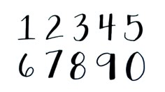 the numbers are written in black ink