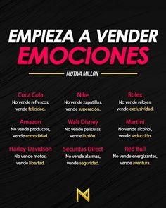 the menu for empeza a vender emociones