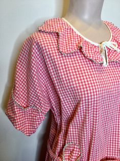 Vintage 1920s Gingham Cotton Drop Waist Dress - Etsy Summer 2024 Fashion, Retro Clothes, Red And White Gingham, Mazzy Star, Winona Ryder, Jane Birkin, Gunne Sax