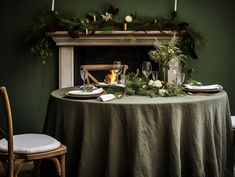 green linen tablecloth christmas Christmas Table Settings Green Tablecloth, Christmas Table Linen Tablecloth, Christmas Tablecloth Oval, Round Christmas Tablecloth, Round Dining Table Decor, Black Chritmas Tablecloth, Green Table Settings, Chritmas Table Cloth Red, Christmas Table Linen