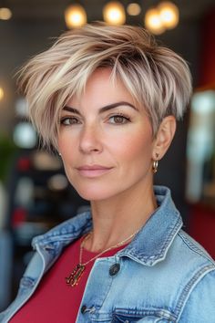 Pretty Short Haircuts, Trendy Pixie Haircut, Long Bob Ombre, Short Haircuts For Fine Hair, Short Haircuts Ideas, Short Fine Hair, Haircuts Ideas, Long Pixie Cuts, Talcum Powder