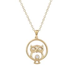 Fashioned in sterling silver, this enchanting owl is outlined with a polished finished and sits on a polished open circle admiring a genuine diamond accent. Fashioned in sterling silver, this enchanting owl is outlined with a polished finished and sits on a polished open circle admiring a genuine diamond accent. NECKLACE DETAILS Pendant size: 25.2 mm x 16.5 mm Length: 18 in. Chain type: cable Clasp: spring-ring Metal: sterling silver Packaging: boxed Finish: polishedDIAMOND DETAILS Total weight: Silver Packaging, Owl Pendant Necklace, 3d Printed Jewelry, Owl Jewelry, Printed Jewelry, Star Earrings Stud, Owl Pendant, Gold Earrings Designs, Ring Metal