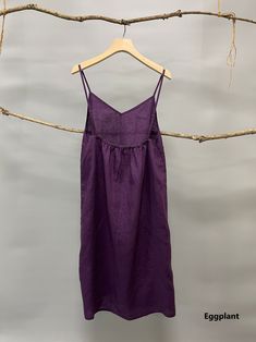 "Nothing welcomes the hot weather more than linen. This simple linen slip dress is a must have and can be more playful if layered. -100% linen construction -V neck -Slightly A-line shaped -Adjustable spaghetti straps -Above the knee -Slip on overhead Please provide your shoulder width, full bust measurement ( measured around the fullest part) and your height in the note to seller box. Don't see your size? Please message us for custom made order. -Fitting: Relaxed Taking Care: -Machine wash in co Sundress Mini, Linen Cami, Linen Camisole, Dress Above The Knee, Linen Slip Dress, Mini Summer Dress, Simple Linen, Navy Shirt Dress, Linen Sundress