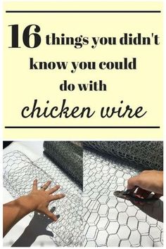 chicken wire is the most important thing to do when you're in trouble with chickens