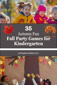 fall party games for kids that are fun and easy to do with the kids at home