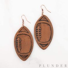 New In Box! Game Day Earrings By Plunder Jewelry. Leather Football Earrings , 3" Drop. Perfect Game Day Accessory! Plunder Football Earrings, Leather Football Earrings, Game Day Football, Football Earrings, Plunder Jewelry, Plunder Design, My Obsession, Perfect Game, Game Day