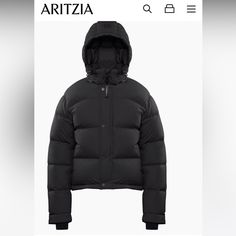 Worn Twice. I Live In California So No Use For It. In Excellent Condition. Cropped Jacket Hard To Find In Store. Aritzia Super Puff, Aritzia Jacket, Super Puff, Xmas List, Snow Jacket, Cropped Jacket, Black Crop, Crop Jacket, Jackets & Coats