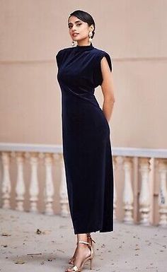 Top Seller for ZARA WOMAN VELVET SHOULDER PAD MIDI DRESS ZW COLLECTION BLUISH 9278/131_FW23 NWT, Clothing Zara Velvet Dress, Shoulder Pad Dress, Velvet Midi Dress, Sleeveless Midi Dress, Zara Woman, Velvet Tops, Midi Dress Sleeveless, Zara Dresses, Velvet Dress