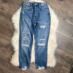 Nwt H&M Divided- High Waisted Mom Jeans Size 4 Nwt, New Never Worn! Mom Jeans, High Waisted, Medium Wash, Distressed. 100% Cotton I Accept Offers Add 4 Or More Items For A Deep Discount! 4 Or More Item Bundles Will Receive A Free Mystery Gift On Me! Ships From A Smoke Free/Pet Free Home. I Ship All Orders Same Day Or Next Day H&m High Rise Jeans For Fall, H&m High Rise Fitted Jeans, H&m Fitted High Rise Jeans, H&m Mid-rise Fitted Jeans, Fitted Blue Jeans From H&m, Fitted Blue Jeans By H&m, H&m Fitted Blue Jeans, H&m Fitted Mid-rise Jeans, Red Denim Jeans