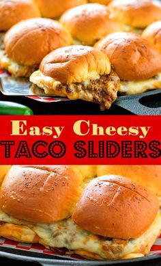 easy cheesy taco sliders are the perfect appetizer for any party