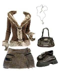 Fur Skirt, Cute Autumn, I'm With The Band, Fashionista Clothes, Looks Black, Autumn Outfit