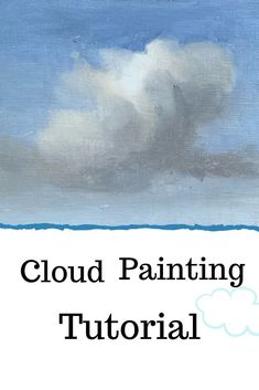 an image of clouds painted in acrylic on paper with the title cloud painting tutor