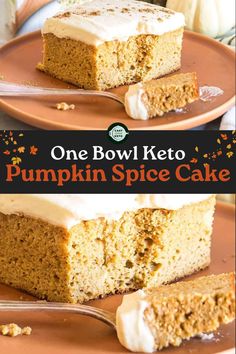 One Bowl Keto Pumpkin Spice Cake recipe Pumpkin Spice Cake Recipe, Cake Magic, Cozy Mood, Keto Baking, Keto Pumpkin, Pumpkin Spice Cake, Cake With Cream Cheese Frosting, Paleo Desserts