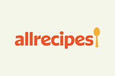 the allrecipes logo is orange and has an orange spoon in front of it