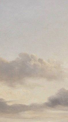 an oil painting of clouds in the sky