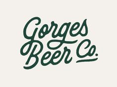 the logo for george's beer co, which has been hand drawn in green ink