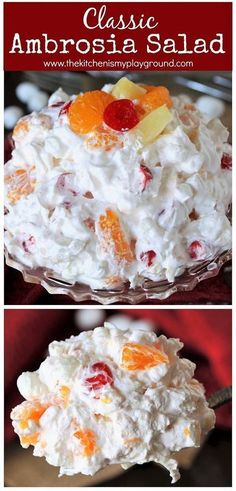 this is an image of classic ambrosia salad