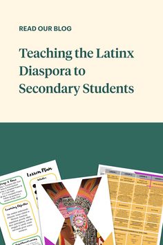 a book cover with the title teaching the latinx diaspora to secondary students