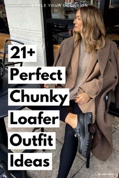 If you’re looking for chic outfits with chunky loafers, I’ve got you covered. Check out my list of modern chunky loafers outfit ideas and get the best tips on how to style chunky loafers for spring, summer, fall, and winter in 2024! We’re sharing chunky loafer outfits with jeans, dresses, shorts, for work, and more. Loafers with jeans, loafers outfit summer, loafers outfit fall Chunky Loafers Outfit Business Casual, Loafers With Outfit, Loafers Outfit Concert, Casual Work Outfits With Loafers, White Loafers Outfit Women Winter, Leather Jacket With Loafers, Chunky Loafers With Leggings, Lugged Loafers Outfit, How To Style Dr Martens Loafers