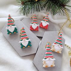 Enhance your holiday attire with these whimsical Christmas Gnome Huggie Dangle Earrings, perfect for making a statement at festive gatherings. Their bright and colorful design adds a touch of cheer to any outfit, making them ideal for holiday parties. 🎁 Gift wrapping option available at checkout ✨️ Polymer clay = lightweight for all-day comfort.  ✨️ Stainless steel hardware. ✨️ Preorder ships in 3-5 days. ✨️ Slight variations may occur as they are handmade. 🎁 Elegant gift wrapping paper featur Parties Outfit, Tomte Gnome, Elegant Gift Wrapping, Holiday Attire, Whimsical Christmas, Holiday Party Outfit, Statement Earring, Colorful Earrings, Feminine Design