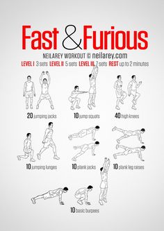 a poster with instructions on how to do fast and fun exercises