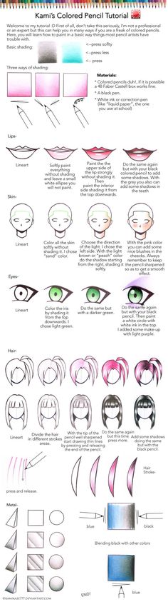 an info sheet showing how to draw eyes