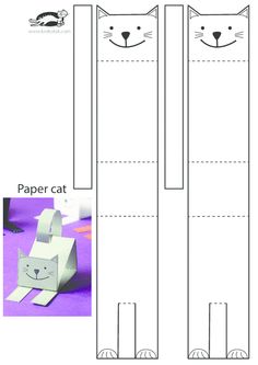 the paper cat is cut out and ready to be used