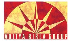 the adiya bira group logo is shown in red and gold colors with an abstract sunburst